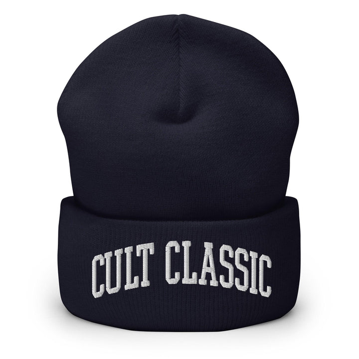 Cult Classic Embroidered Knit Cuffed Beanie - Navy