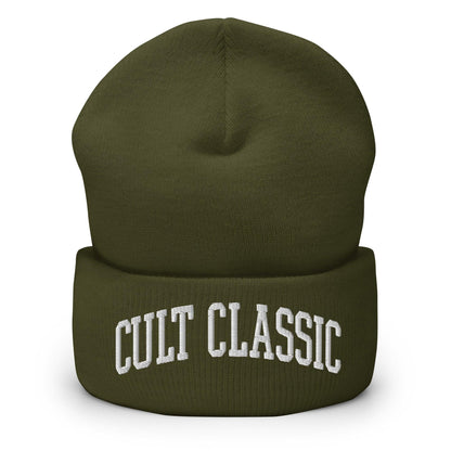 Cult Classic Embroidered Knit Cuffed Beanie - Olive