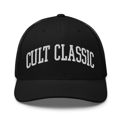 Cult Classic Embroidered Mesh Trucker Hat - Black