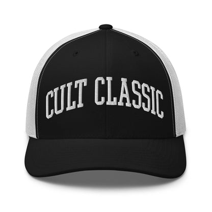 Cult Classic Embroidered Mesh Trucker Hat - Black/ White