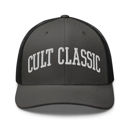 Cult Classic Embroidered Mesh Trucker Hat - Charcoal/ Black