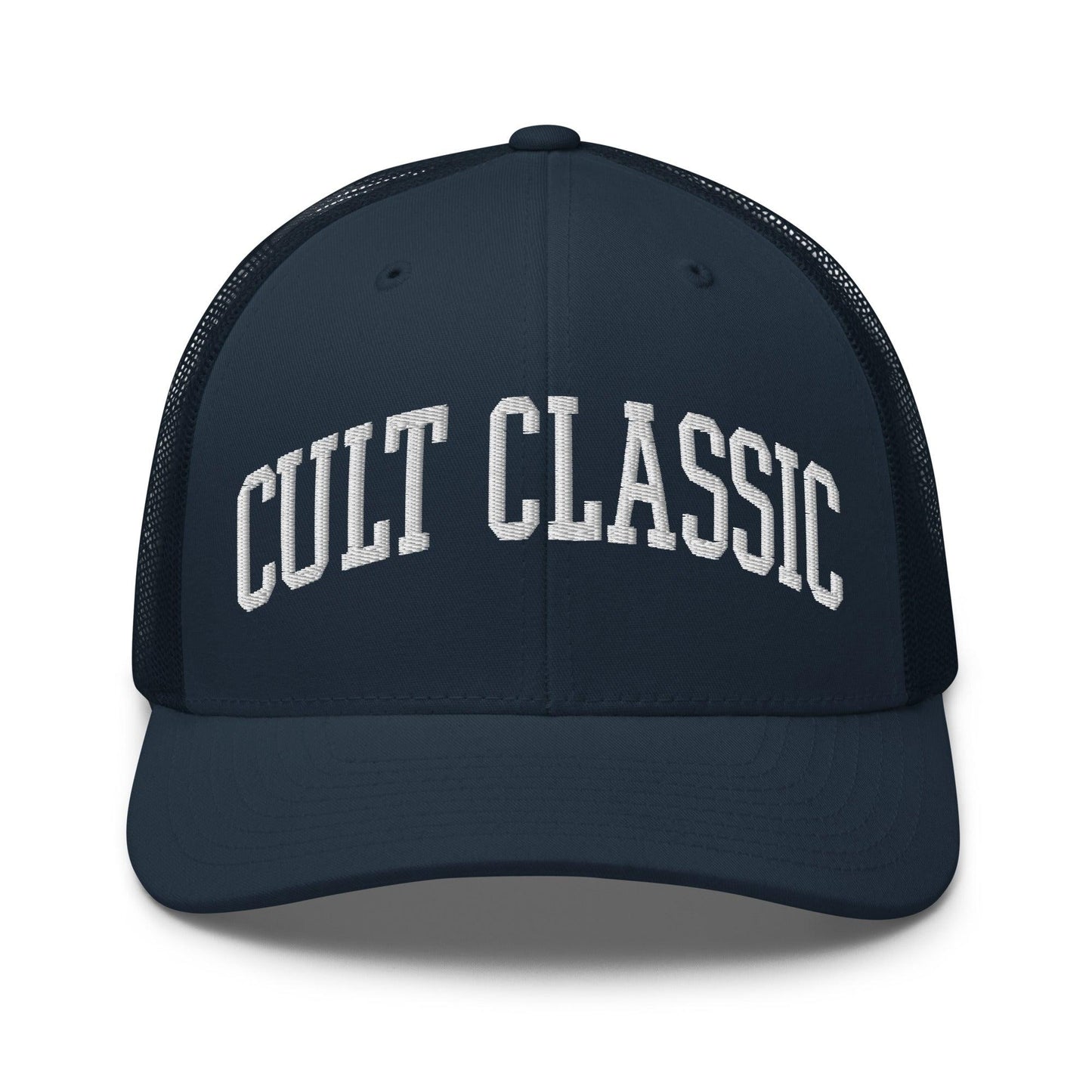 Cult Classic Embroidered Mesh Trucker Hat - Navy