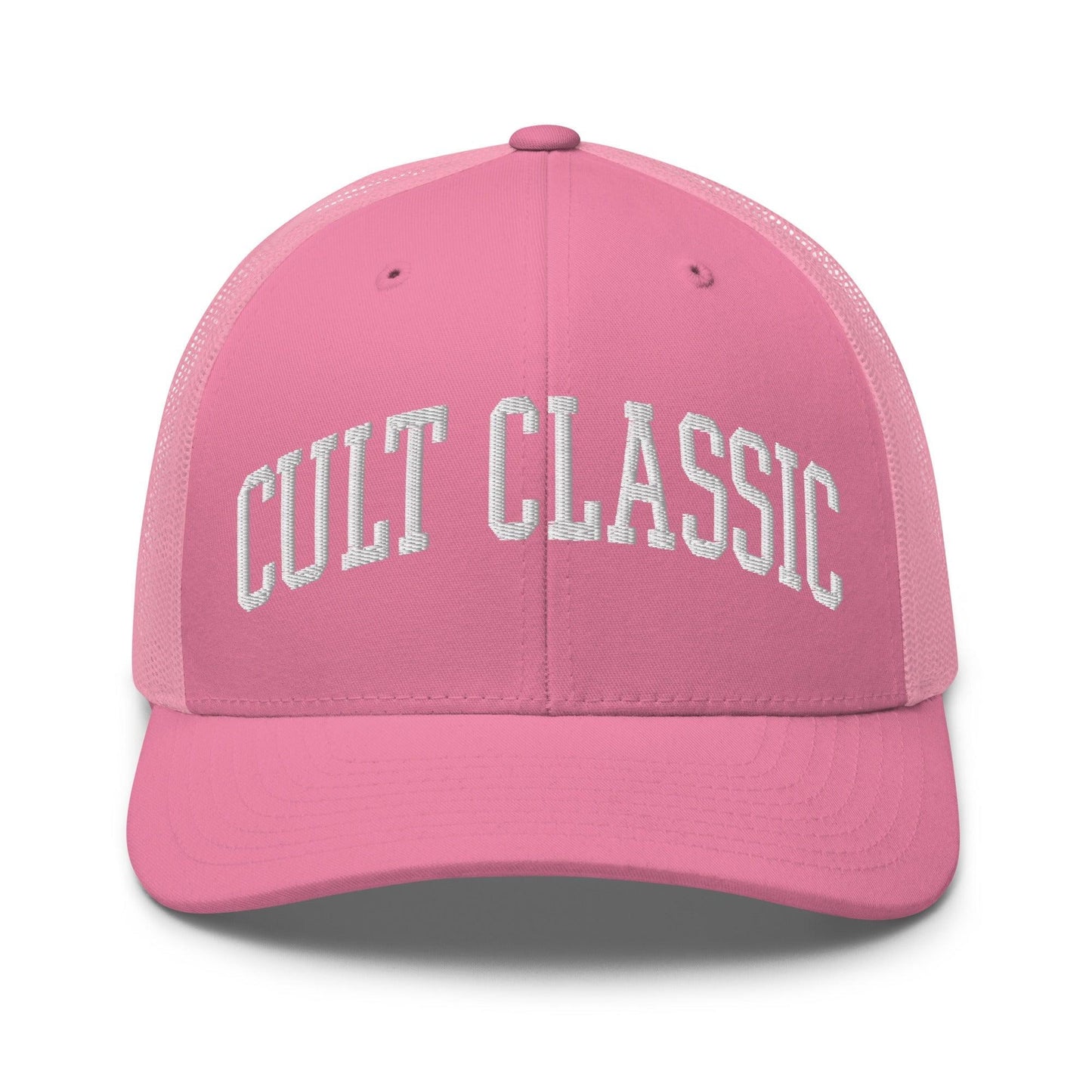 Cult Classic Embroidered Mesh Trucker Hat - Pink