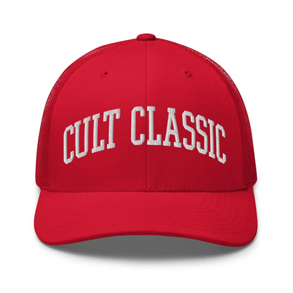 Cult Classic Embroidered Mesh Trucker Hat - Red