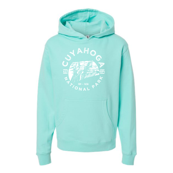 Cuyahoga National Park Youth Hoodie Sweatshirt - S / Mint - hoodie