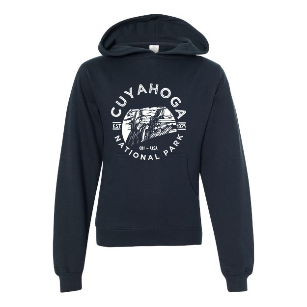 Cuyahoga National Park Youth Hoodie Sweatshirt - S / Navy - hoodie