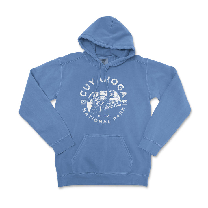 Cuyahoga Valley National Park Comfort Colors Hoodie - S / Flo Blue - hoodie