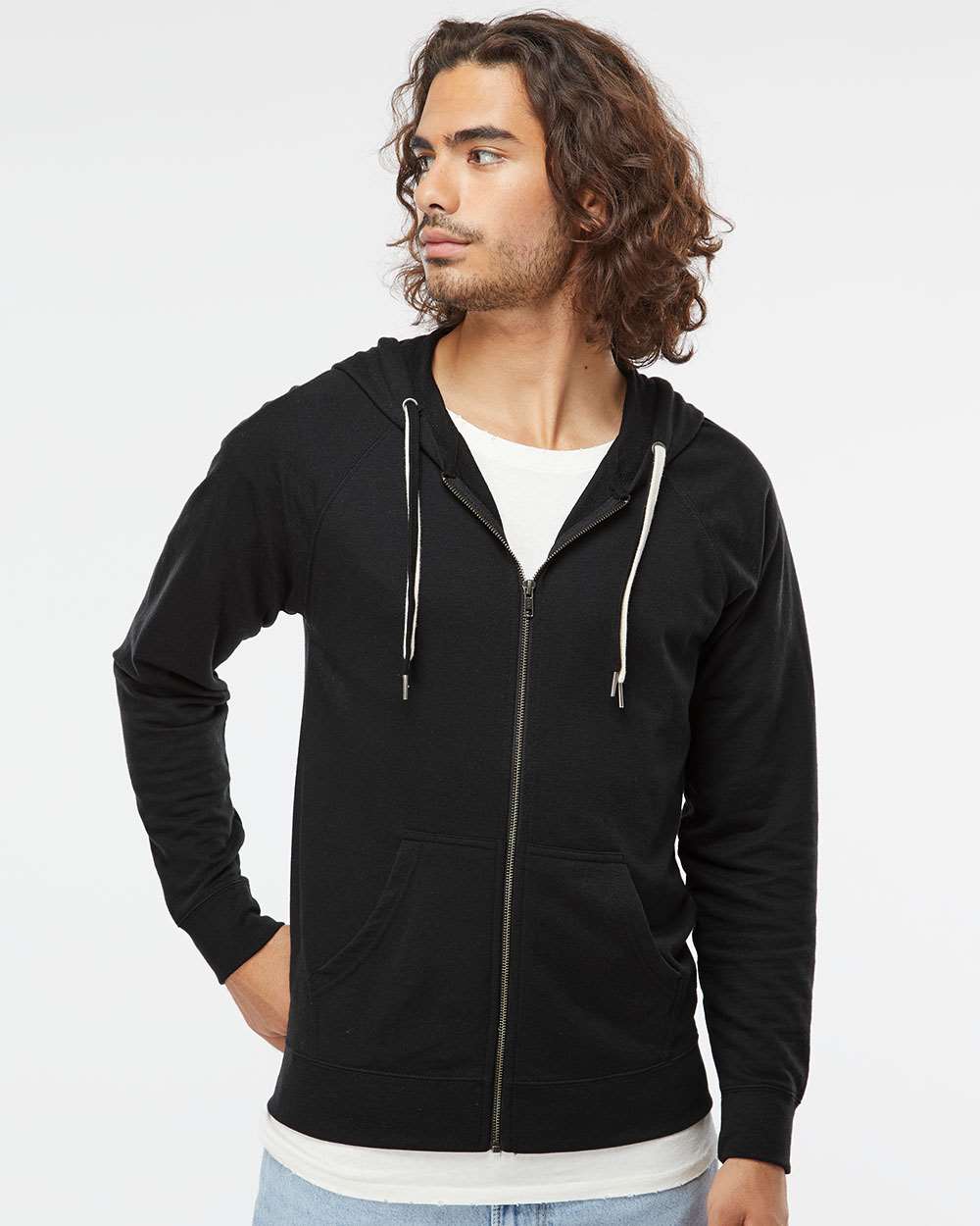 Independent Trading Co. Icon Lightweight Loopback Terry Full-Zip Hooded Sweatshirt SS1000Z