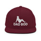 Dad Bod Mud Flap Silhouette Embroidered Flat Bill Brim Snapback Hat - Maroon
