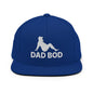 Dad Bod Mud Flap Silhouette Embroidered Flat Bill Brim Snapback Hat - Royal Blue