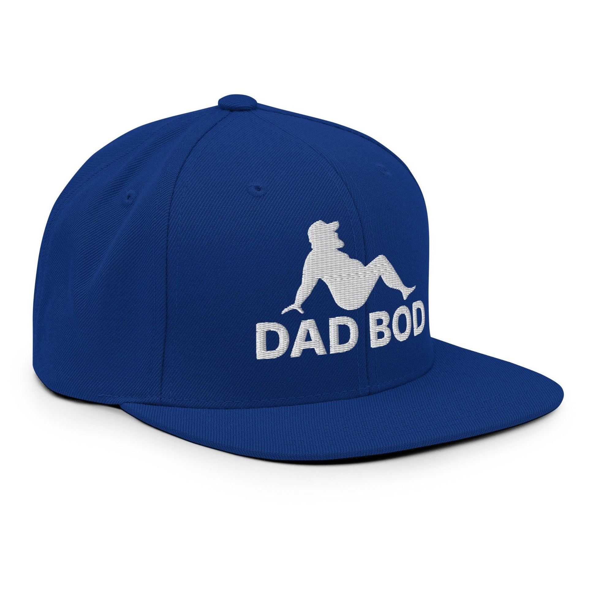 Dad Bod Mud Flap Silhouette Embroidered Flat Bill Brim Snapback Hat