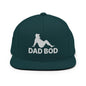 Dad Bod Mud Flap Silhouette Embroidered Flat Bill Brim Snapback Hat - Spruce