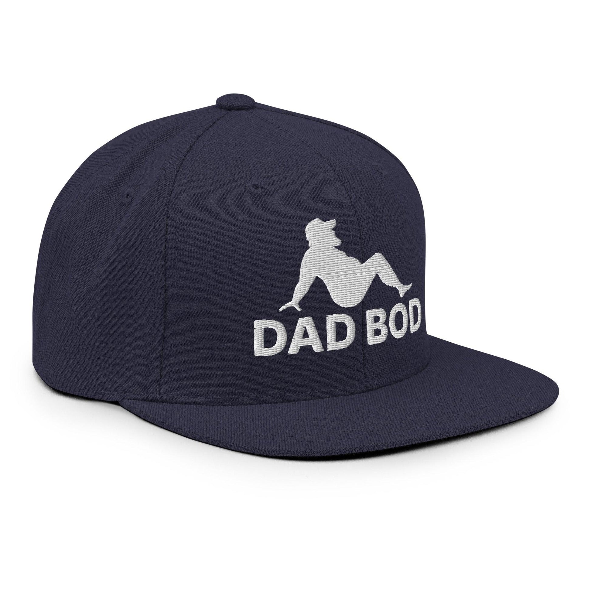 Dad Bod Mud Flap Silhouette Embroidered Flat Bill Brim Snapback Hat