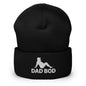 Dad Bod Mud Flap Silhouette Embroidered Knit Cuffed Beanie - Black