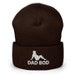 Dad Bod Mud Flap Silhouette Embroidered Knit Cuffed Beanie - Brown