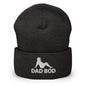 Dad Bod Mud Flap Silhouette Embroidered Knit Cuffed Beanie - Dark Grey