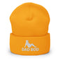 Dad Bod Mud Flap Silhouette Embroidered Knit Cuffed Beanie - Gold