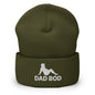 Dad Bod Mud Flap Silhouette Embroidered Knit Cuffed Beanie - Olive