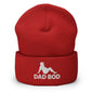 Dad Bod Mud Flap Silhouette Embroidered Knit Cuffed Beanie - Red