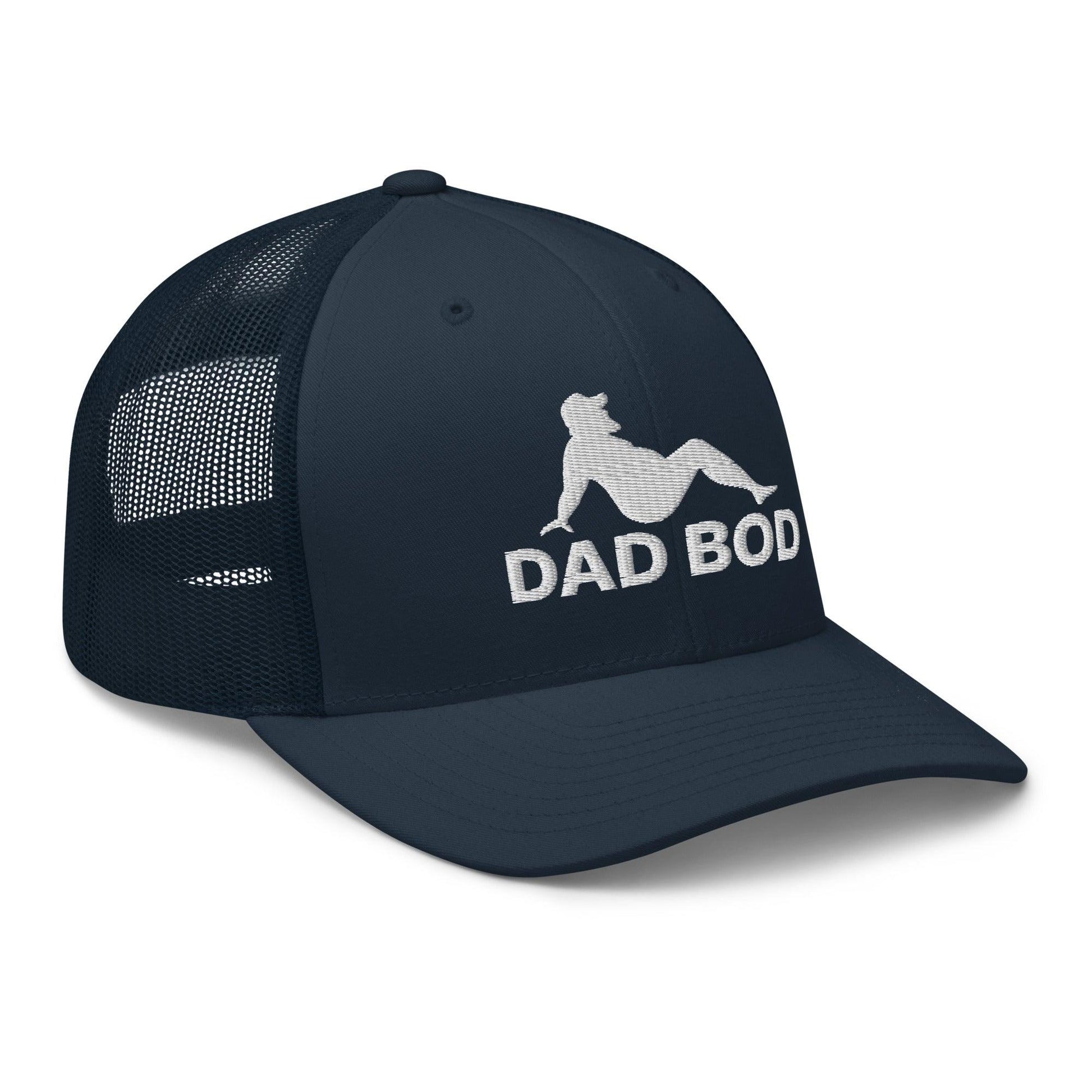 Dad Bod Mud Flap Silhouette Embroidered Mesh Trucker Hat