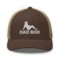 Dad Bod Mud Flap Silhouette Embroidered Mesh Trucker Hat - Brown/ Khaki