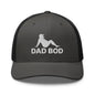 Dad Bod Mud Flap Silhouette Embroidered Mesh Trucker Hat - Charcoal/ Black