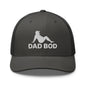 Dad Bod Mud Flap Silhouette Embroidered Mesh Trucker Hat - Charcoal