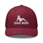 Dad Bod Mud Flap Silhouette Embroidered Mesh Trucker Hat - Cranberry