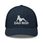 Dad Bod Mud Flap Silhouette Embroidered Mesh Trucker Hat - Navy