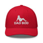 Dad Bod Mud Flap Silhouette Embroidered Mesh Trucker Hat - Red
