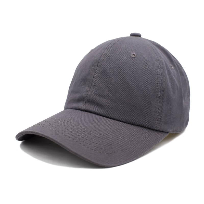 GN-1004 - Washed Cotton Dad Cap - Dark Grey / One size - CAPS