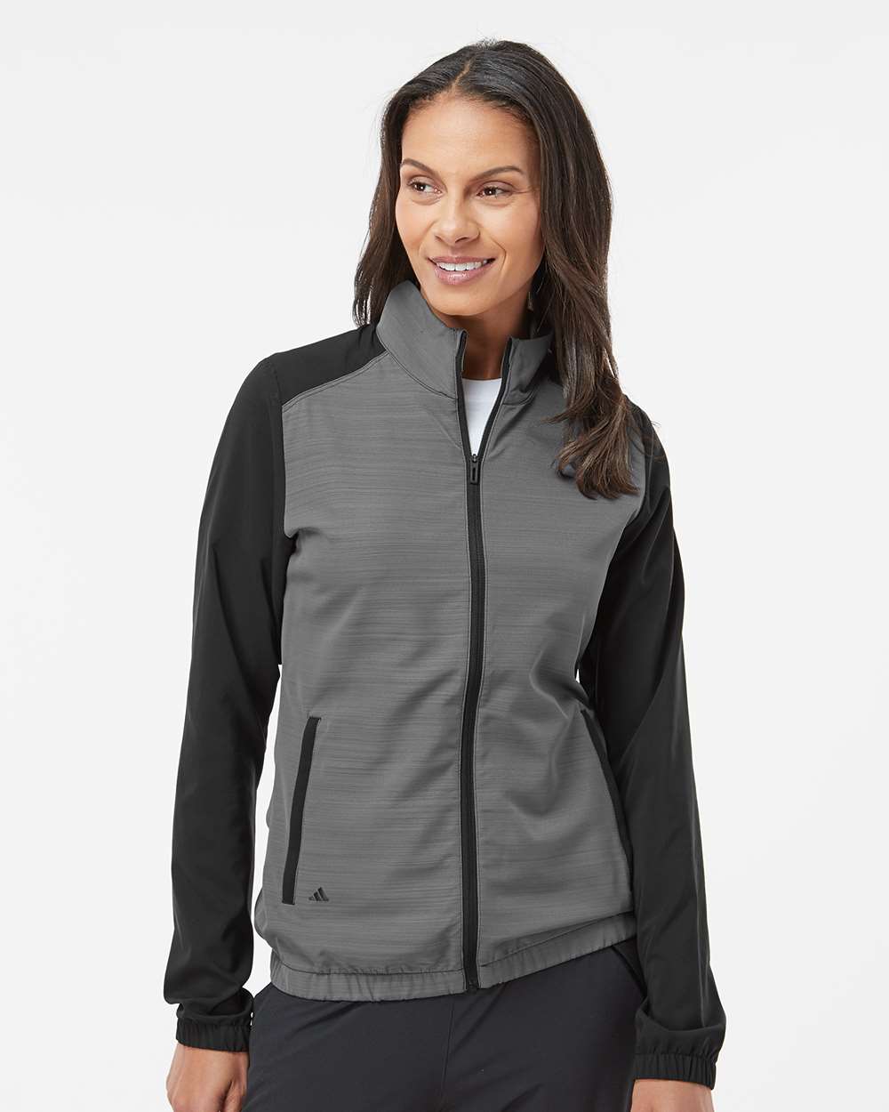 Adidas Women's Heather Block Full-Zip Windshirt A547