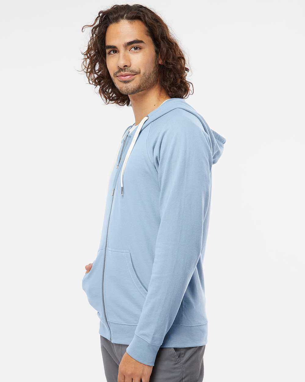 Independent Trading Co. Icon Lightweight Loopback Terry Full-Zip Hooded Sweatshirt SS1000Z