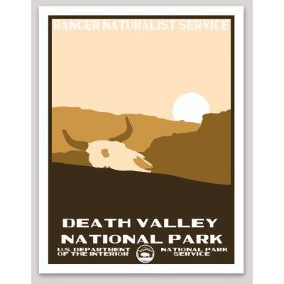 Death Valley National Park WPA Sticker Large - sticker