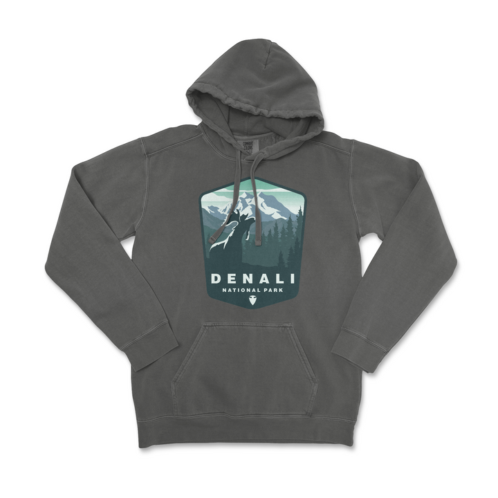 Denali National Park Comfort Colors Hoodie - S / Pepper - hoodie