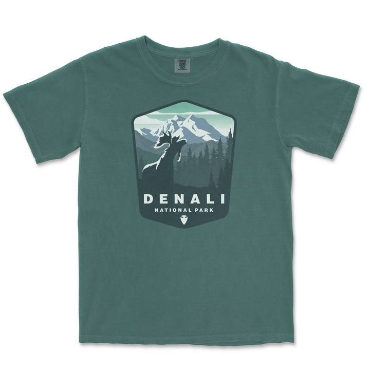 Denali National Park Comfort Colors T Shirt - S / Blue Spruce - tshirt