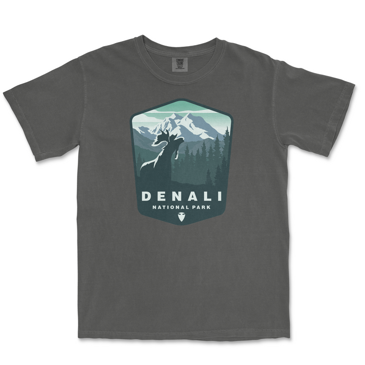 Denali National Park Comfort Colors T Shirt - S / Pepper - tshirt