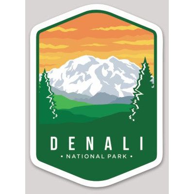 Denali National Park Die Cut Sticker Large - sticker