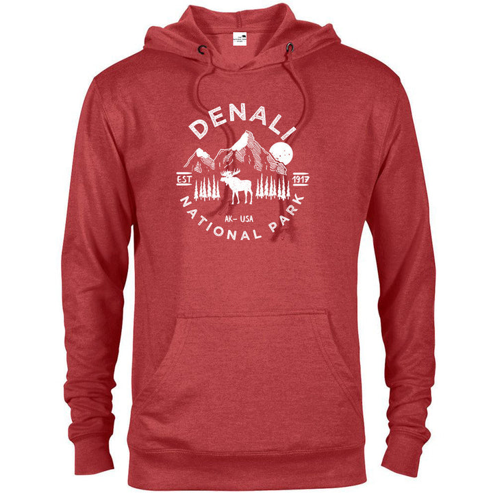 Denali National Park Hoodie - S / Red Heather - hoodie