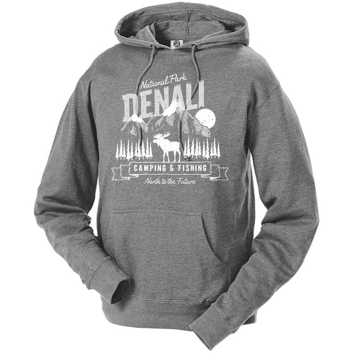 Denali National Park Moose Hoodie - S / Graphite Heather - hoodie