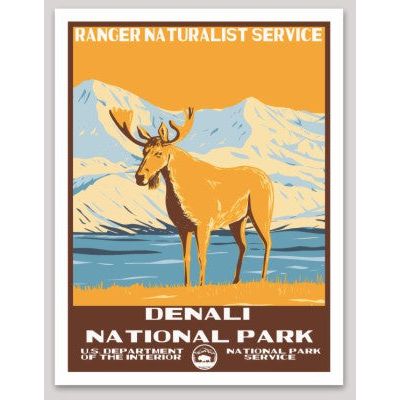 Denali National Park WPA Sticker Large - sticker