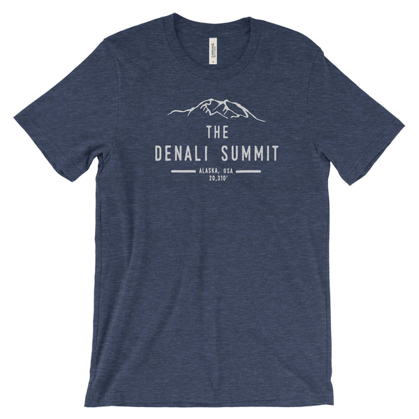 Denali Summit National Park T shirt - Navy Heather / S - tshirt