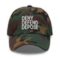 Deny Defend Depose Embroidered Dad Hat - Green Camo