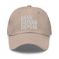 Deny Defend Depose Embroidered Dad Hat - Stone