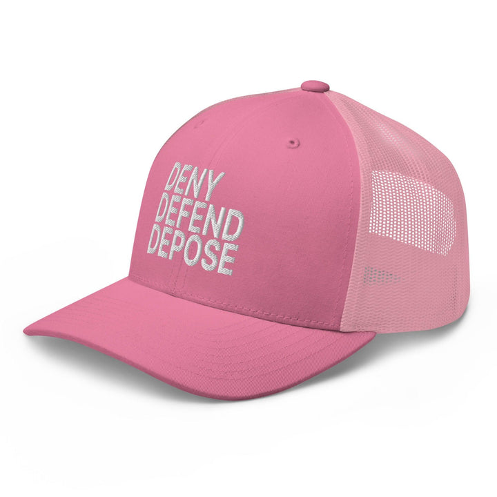 Deny Defend Depose Embroidered Mesh Trucker Hat
