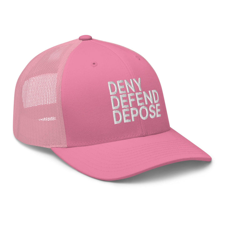 Deny Defend Depose Embroidered Mesh Trucker Hat