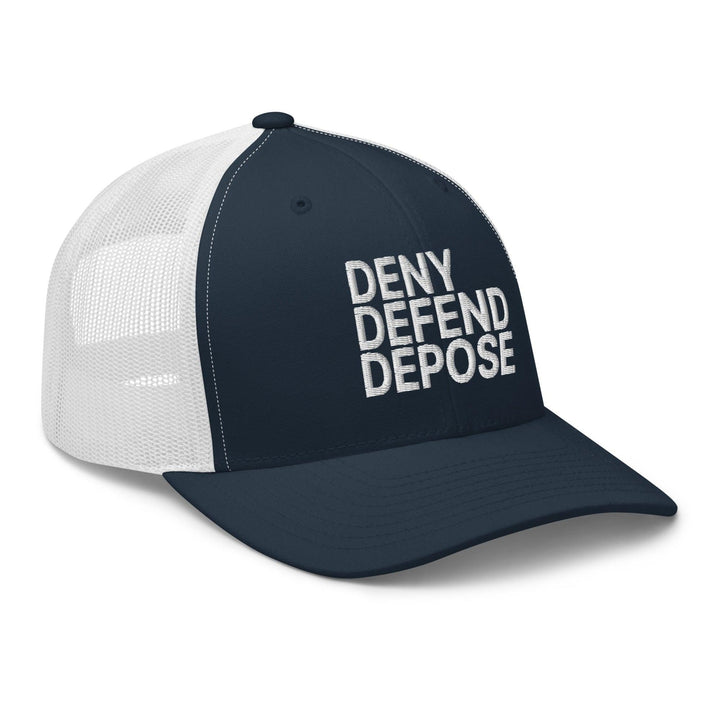 Deny Defend Depose Embroidered Mesh Trucker Hat