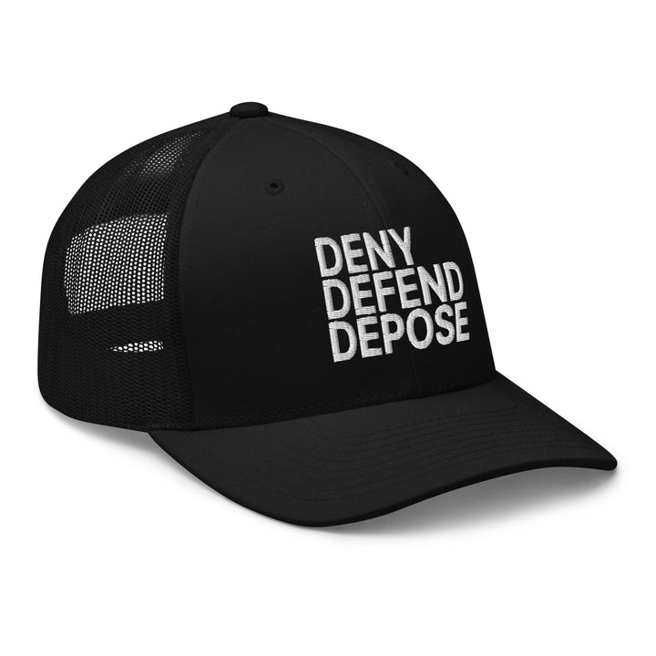 Deny Defend Depose Embroidered Mesh Trucker Hat