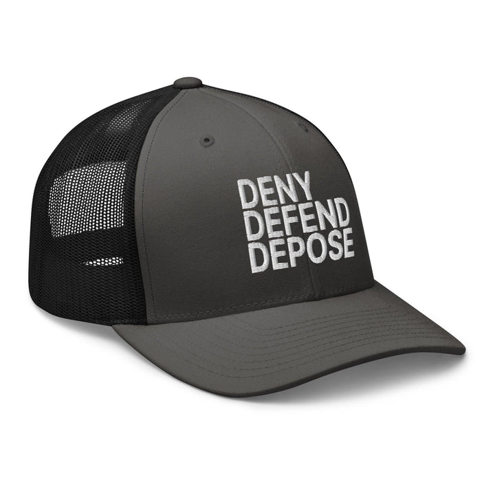 Deny Defend Depose Embroidered Mesh Trucker Hat