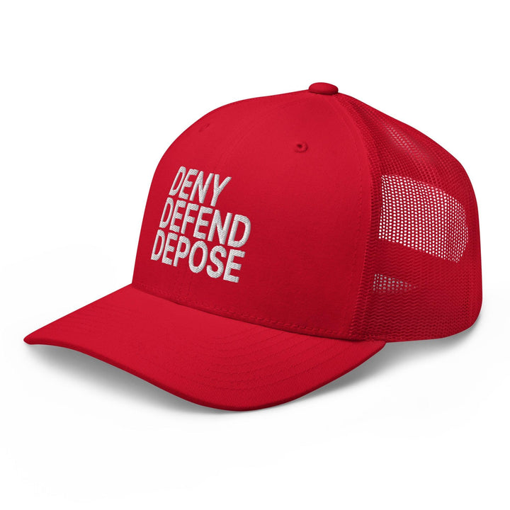 Deny Defend Depose Embroidered Mesh Trucker Hat